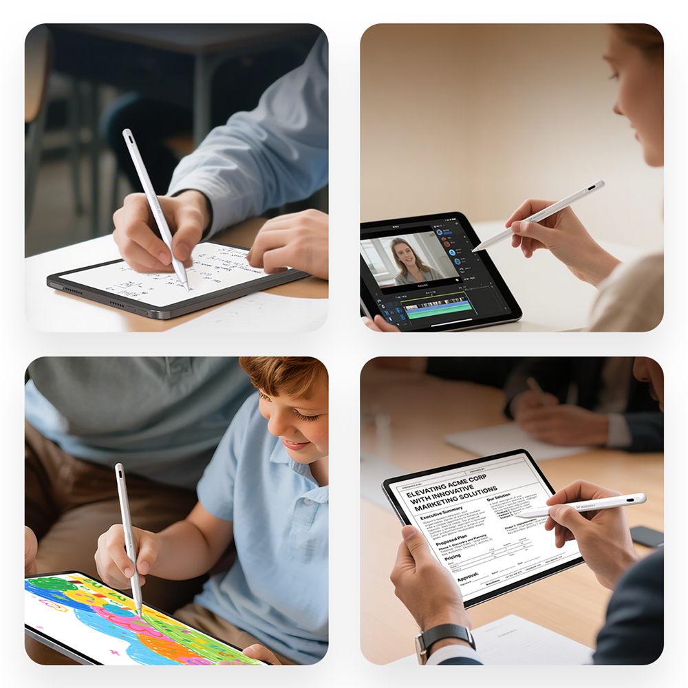iTok webáruház - Wozinsky Wozinsky WRA-08 érintőceruza iPadhez, USB-C gyorstöltéssel (fehér) 8 Wozinsky WRA-08 Stylus for iPad USB-C Fast Charging (fehér)