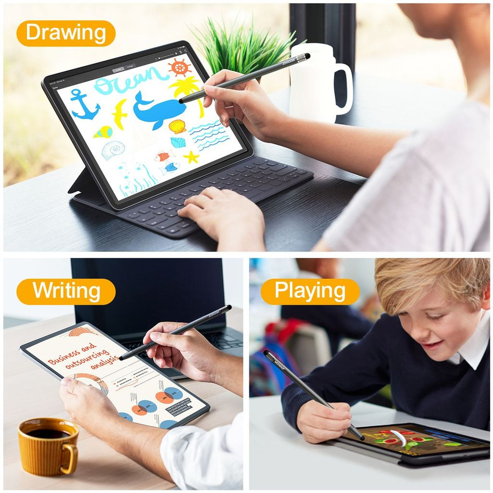 iTok webáruház - Joyroom Joyroom JR-DR01 passzív érintőceruza (fekete) 7 Joyroom JR-DR01 Passive Stylus (fekete)
