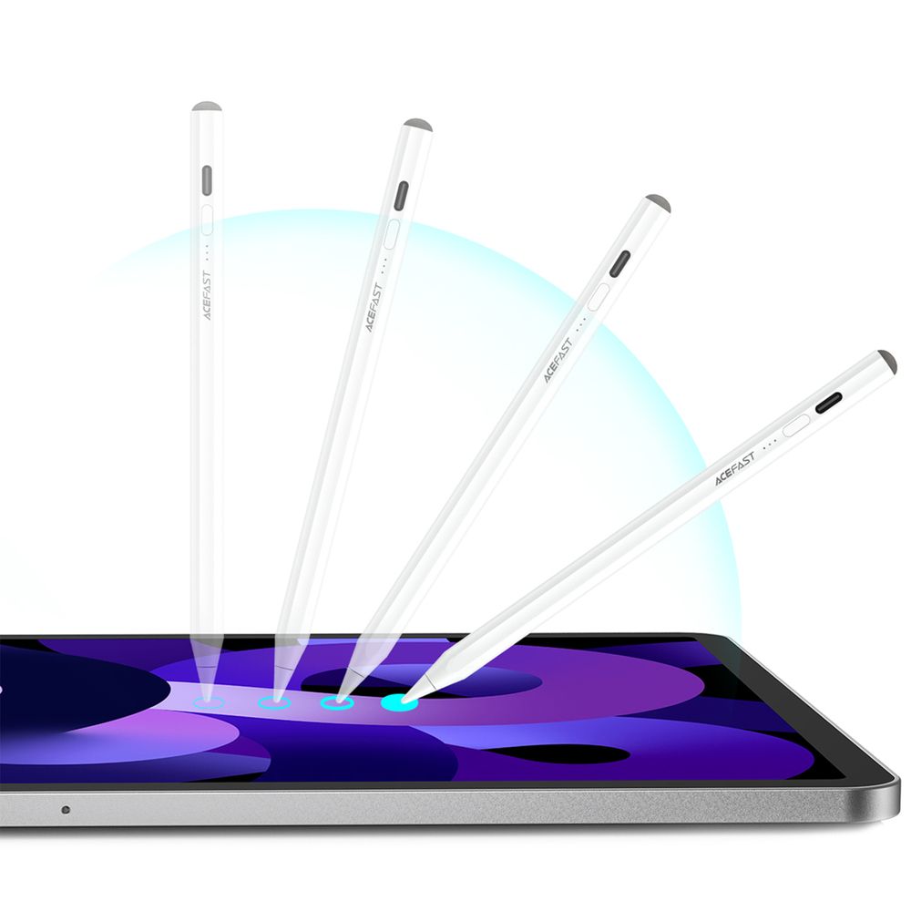 iTok webáruház - Acefast V2 kapacitív érintőceruza iPadhez, 2 cserélhető heggyel (fehér) 5 Acefast V2 Capacitive Stylus for iPad with 2 Interchangeable Tips (fehér)