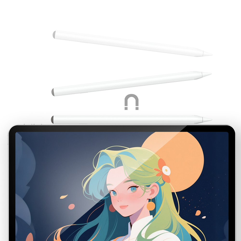 iTok webáruház - Acefast V2 kapacitív érintőceruza iPadhez, 2 cserélhető heggyel (fehér) 6 Acefast V2 Capacitive Stylus for iPad with 2 Interchangeable Tips (fehér)