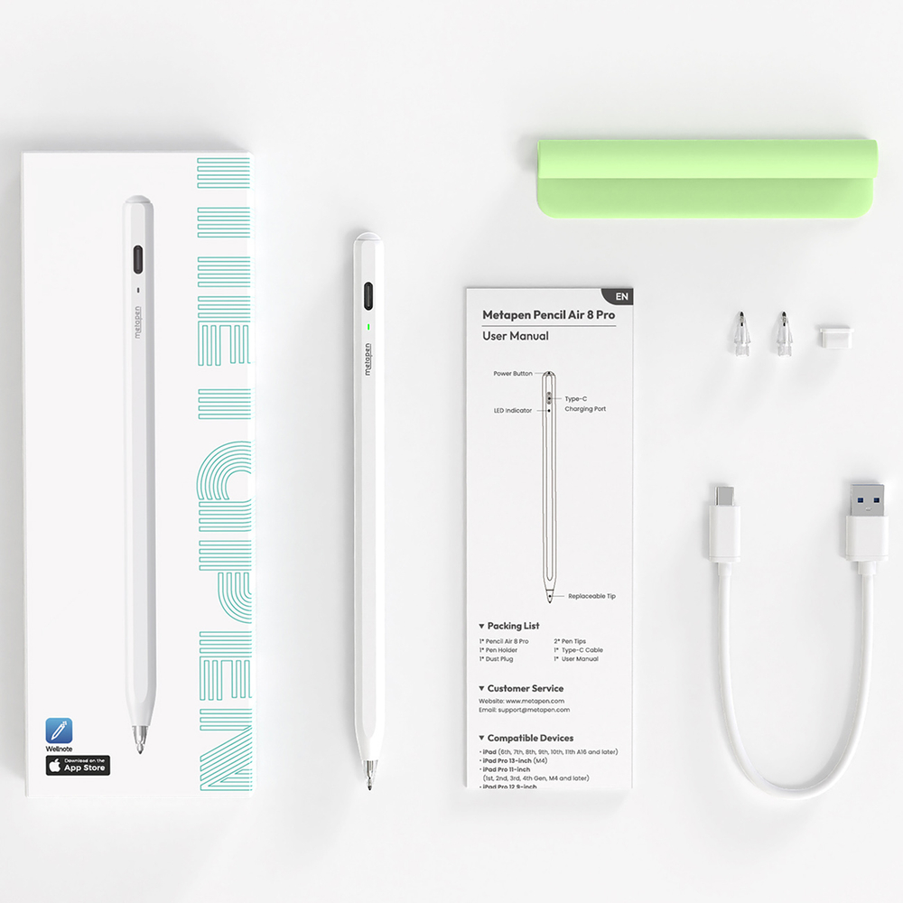 iTok webáruház - Metapen Metapen Pencil Air8 Pro iPadhez (fehér) 8 Metapen Pencil Air8 Pro for iPad (fehér)