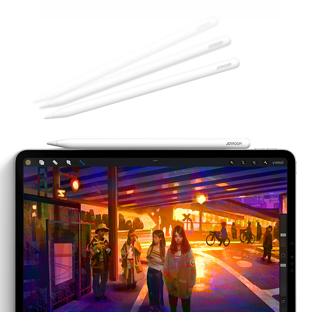 iTok webáruház - Joyroom Joyroom JR-X9S Pro aktív érintőceruza 2 cserélhető heggyel (fehér) 5 Joyroom JR-X9S Pro Active Stylus with 2 Interchangeable Tips (fehér)
