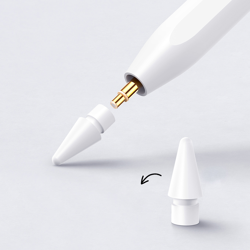 iTok webáruház - Joyroom Joyroom JR-X9S Pro aktív érintőceruza 2 cserélhető heggyel (fehér) 8 Joyroom JR-X9S Pro Active Stylus with 2 Interchangeable Tips (fehér)