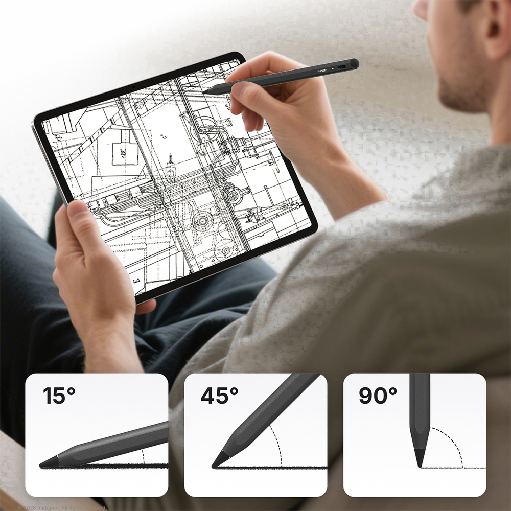 iTok webáruház - Metapen Metapen A8 aktív érintőceruza iPadhez, USB-C (fekete) 5 Metapen A8 Active Stylus for iPad USB-C (fekete)