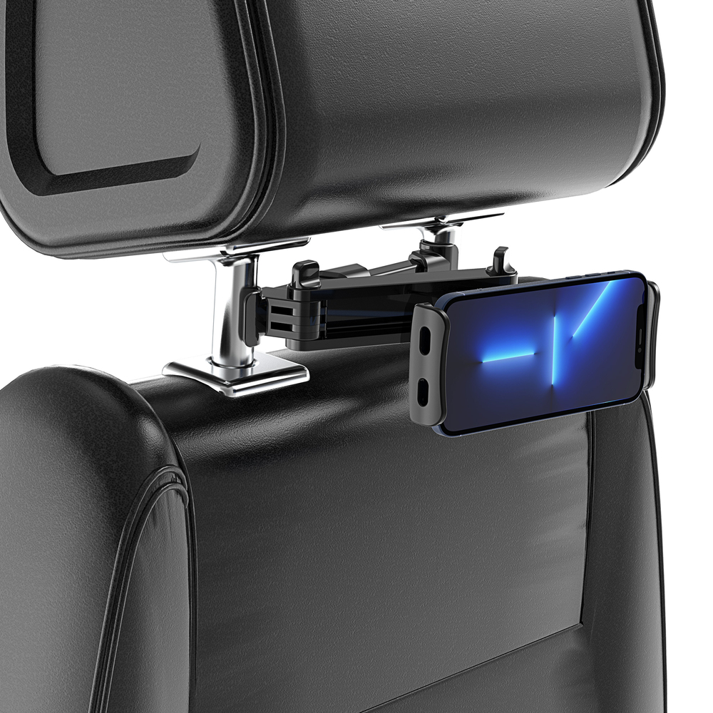 iTok webáruház - Wozinsky Wozinsky WTHBK3 állítható fejtámlás tartó telefonhoz és táblagéphez 5 Wozinsky Adjustable Headrest Holder for Tablet or Phone Black (WTHBK3)