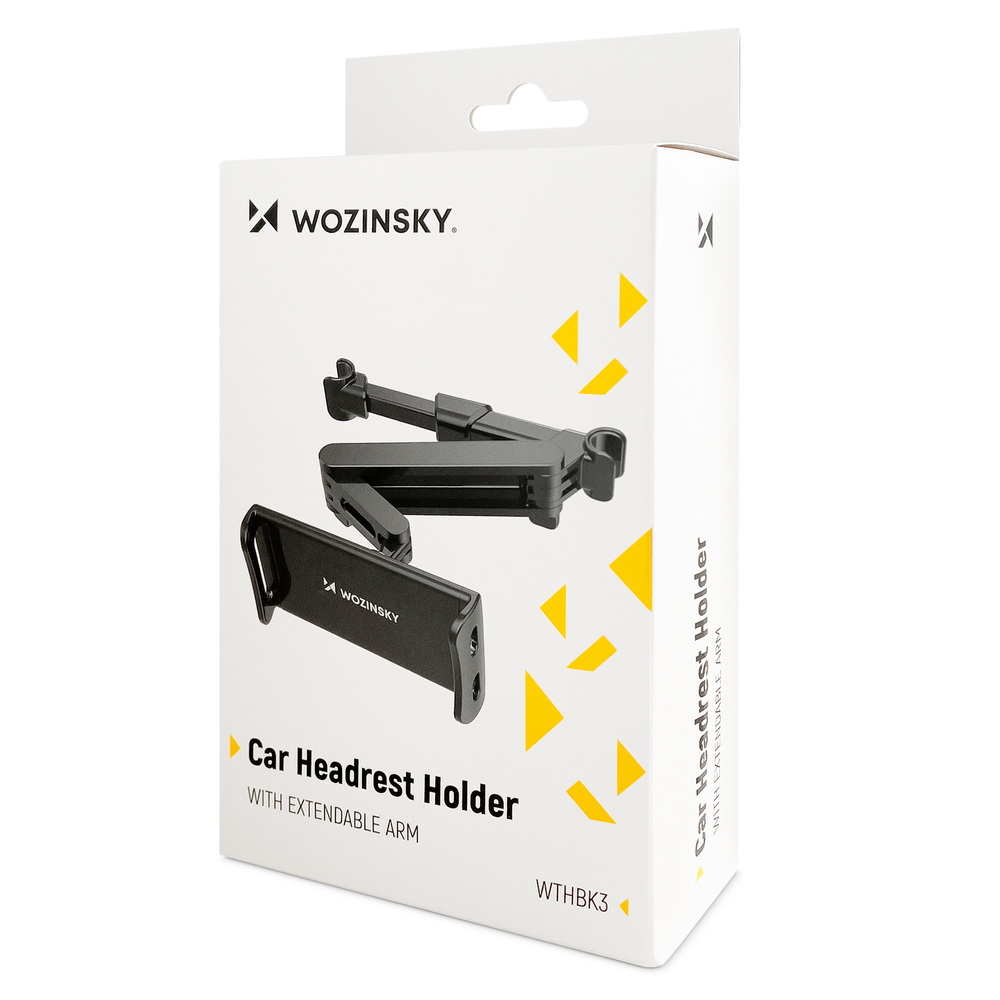 iTok webáruház - Wozinsky Wozinsky WTHBK3 állítható fejtámlás tartó telefonhoz és táblagéphez 8 Wozinsky Adjustable Headrest Holder for Tablet or Phone Black (WTHBK3)