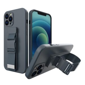 Rope zseléstok nyakpánttal Samsung Galaxy S21 5G – sötétkék