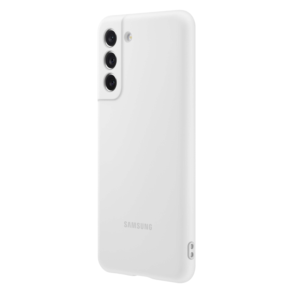 iTok webáruház - Samsung Samsung Silicone Cover szilikon tok Samsung Galaxy S21 FE készülékhez – fehér (EF-PG990TWEGWW) 3 Samsung Silicone Cover Flexible Gel Case for Samsung Galaxy S21 FE white (EF-PG990TWEGWW)