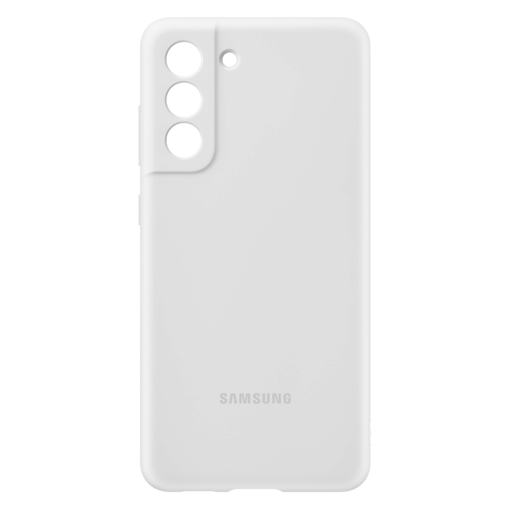 iTok webáruház - Samsung Samsung Silicone Cover szilikon tok Samsung Galaxy S21 FE készülékhez – fehér (EF-PG990TWEGWW) 4 Samsung Silicone Cover Flexible Gel Case for Samsung Galaxy S21 FE white (EF-PG990TWEGWW)