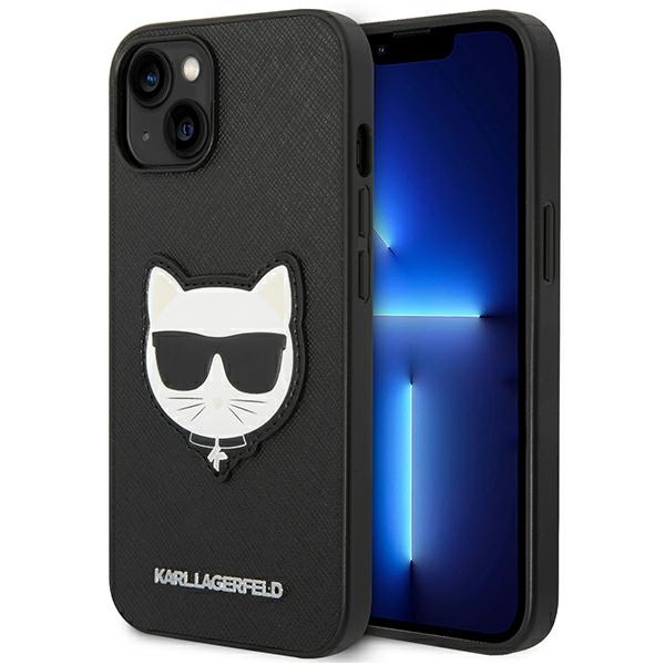 iTok webáruház - Karl Lagerfeld Karl Lagerfeld Saffiano Choupette Head Patch tok iPhone 14 Plus készülékhez (fekete) 1 Karl Lagerfeld Saffiano Choupette Head Patch Case for iPhone 14 Plus (fekete)