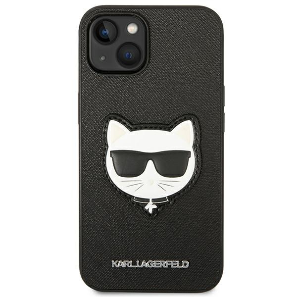 iTok webáruház - Karl Lagerfeld Karl Lagerfeld Saffiano Choupette Head Patch tok iPhone 14 Plus készülékhez (fekete) 3 Karl Lagerfeld Saffiano Choupette Head Patch Case for iPhone 14 Plus (fekete)