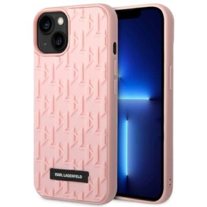 Karl Lagerfeld 3D Monogram tok iPhone 14 Plus készülékhez (rózsaszín)