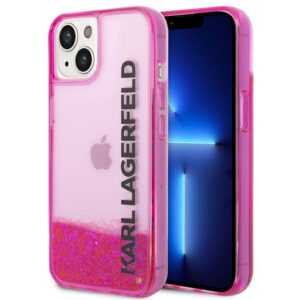Karl Lagerfeld Liquid Glitter Elong tok iPhone 14 Plus (rózsaszín)