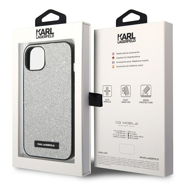 iTok webáruház - Karl Lagerfeld Karl Lagerfeld Glitter Plaque Logo tok iPhone 14 Plus készülékhez – ezüst 8 Karl Lagerfeld KLHCP14MG2ELS iPhone 14 Plus 6.7 "hardcase silver / silver Glitter Plaque Logo