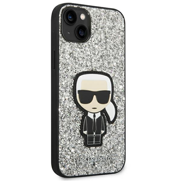 iTok webáruház - Karl Lagerfeld Karl Lagerfeld Glitter Flakes Ikonik tok iPhone 14 Plus készülékhez 4 Karl Lagerfeld KLHCP14MGFKPG iPhone 14 Plus 6.7 "hardcase silver / silver Glitter Flakes Ikonik