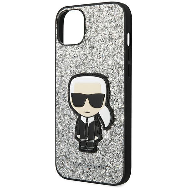 iTok webáruház - Karl Lagerfeld Karl Lagerfeld Glitter Flakes Ikonik tok iPhone 14 Plus készülékhez 6 Karl Lagerfeld KLHCP14MGFKPG iPhone 14 Plus 6.7 "hardcase silver / silver Glitter Flakes Ikonik