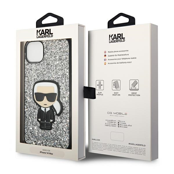iTok webáruház - Karl Lagerfeld Karl Lagerfeld Glitter Flakes Ikonik tok iPhone 14 Plus készülékhez 8 Karl Lagerfeld KLHCP14MGFKPG iPhone 14 Plus 6.7 "hardcase silver / silver Glitter Flakes Ikonik
