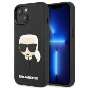 Karl Lagerfeld KLHCP14MKH3DBK 3D Rubber Karl’s Head tok iPhone 14 Plushoz – fekete