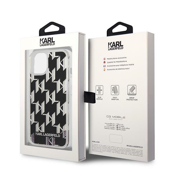 iTok webáruház - Karl Lagerfeld Karl Lagerfeld KLHCP14MLMNMK Liquid Glitter Monogram tok iPhone 14 Plus készülékhez – fekete 8 Karl Lagerfeld KLHCP14MLMNMK iPhone 14 Plus 6.7 "hardcase black / black Liquid Glitter Monogram