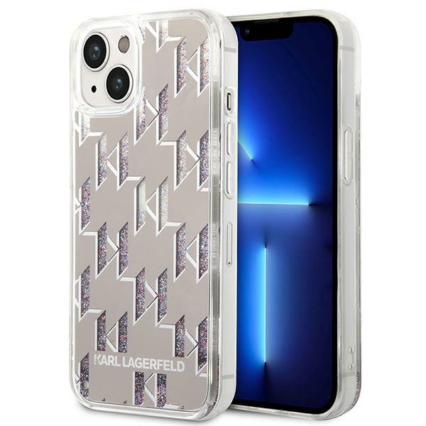 iTok webáruház - Karl Lagerfeld Karl Lagerfeld Liquid Glitter Monogram tok iPhone 14 Plus készülékhez 1 Karl Lagerfeld KLHCP14MLMNMS iPhone 14 Plus 6.7 "hardcase silver / silver Liquid Glitter Monogram