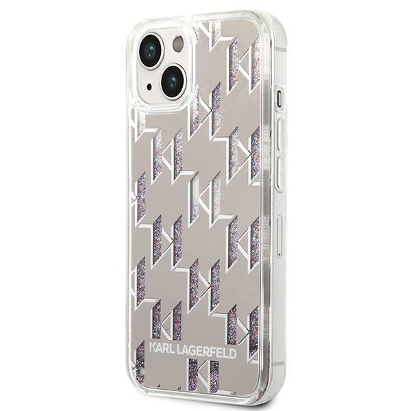 iTok webáruház - Karl Lagerfeld Karl Lagerfeld Liquid Glitter Monogram tok iPhone 14 Plus készülékhez 2 Karl Lagerfeld KLHCP14MLMNMS iPhone 14 Plus 6.7 "hardcase silver / silver Liquid Glitter Monogram