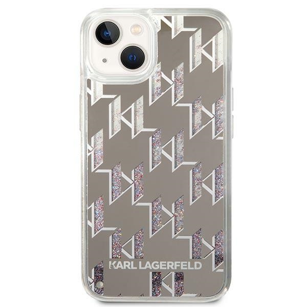 iTok webáruház - Karl Lagerfeld Karl Lagerfeld Liquid Glitter Monogram tok iPhone 14 Plus készülékhez 3 Karl Lagerfeld KLHCP14MLMNMS iPhone 14 Plus 6.7 "hardcase silver / silver Liquid Glitter Monogram