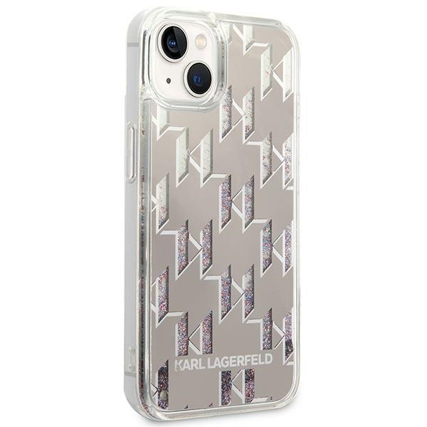 iTok webáruház - Karl Lagerfeld Karl Lagerfeld Liquid Glitter Monogram tok iPhone 14 Plus készülékhez 4 Karl Lagerfeld KLHCP14MLMNMS iPhone 14 Plus 6.7 "hardcase silver / silver Liquid Glitter Monogram