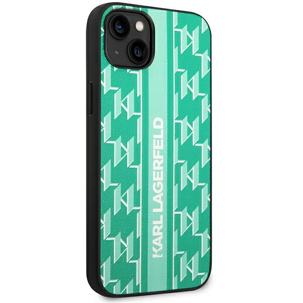 iTok webáruház - Karl Lagerfeld Karl Lagerfeld Monogram Stripe tok iPhone 14 Plus készülékhez – zöld 4 Karl Lagerfeld KLHCP14MPGKLSKN iPhone 14 Plus 6.7 "hardcase green / green Monogram Stripe