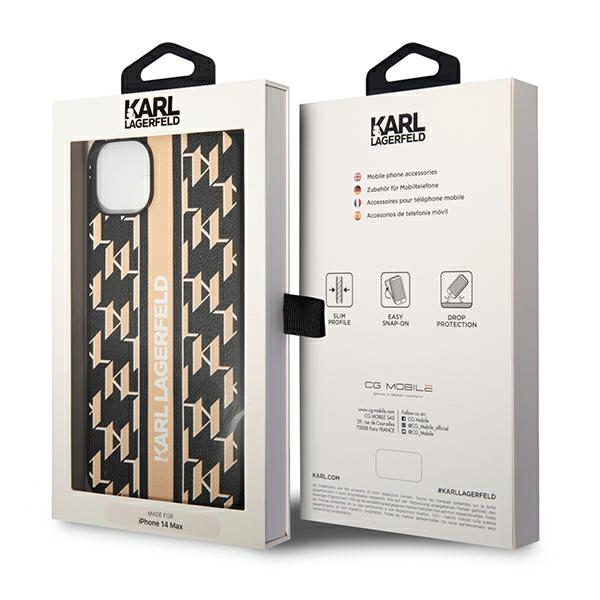 iTok webáruház - Karl Lagerfeld Karl Lagerfeld KLHCP14MPGKLSKW Monogram Stripe keménytok iPhone 14 Plus készülékhez – barna 8 Karl Lagerfeld KLHCP14MPGKLSKW iPhone 14 Plus 6,7 "hardcase brown / brown Monogram Stripe