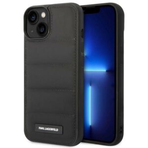 Karl Lagerfeld Puffy Elongated Logo tok iPhone 14 Plus (fekete)