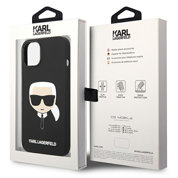 iTok webáruház - Karl Lagerfeld Karl Lagerfeld KLHCP14MSLKHBK szilikon tok iPhone 14 Plus készülékhez – Karl's Head, fekete 8 Karl Lagerfeld KLHCP14MSLKHBK iPhone 14 Plus 6.7 "hardcase black / black Silicone Karl`s Head