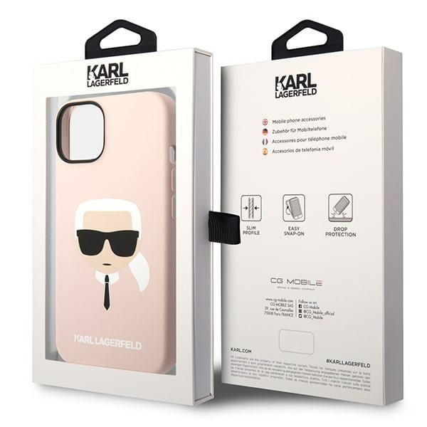 iTok webáruház - Karl Lagerfeld Karl Lagerfeld KLHCP14MSLKHLP szilikon tok iPhone 14 Plus készülékhez 8 Karl Lagerfeld KLHCP14MSLKHLP iPhone 14 Plus 6.7 "hardcase pink / pink Silicone Karl's Head