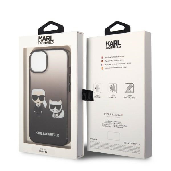 iTok webáruház - Karl Lagerfeld Karl Lagerfeld KLHCP14MTGKCK tok iPhone 14 Plus készülékhez 8 Karl Lagerfeld KLHCP14MTGKCK iPhone 14 Plus 6,7 "hardcase black / black Gradient Ikonik Karl & Choupette