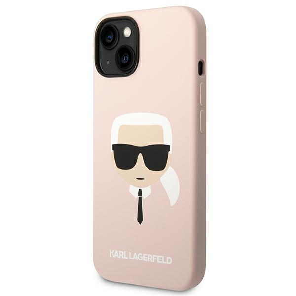 iTok webáruház - Karl Lagerfeld Karl Lagerfeld Silicone Karl's Head MagSafe szilikon tok iPhone 14 Plus készülékhez (világos rózsaszín) 2 Karl Lagerfeld Silicone Karl's Head MagSafe Case for iPhone 14 Plus (világos rózsaszín)