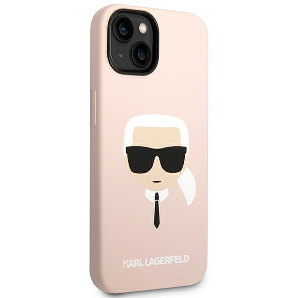 iTok webáruház - Karl Lagerfeld Karl Lagerfeld Silicone Karl's Head MagSafe szilikon tok iPhone 14 Plus készülékhez (világos rózsaszín) 4 Karl Lagerfeld Silicone Karl's Head MagSafe Case for iPhone 14 Plus (világos rózsaszín)