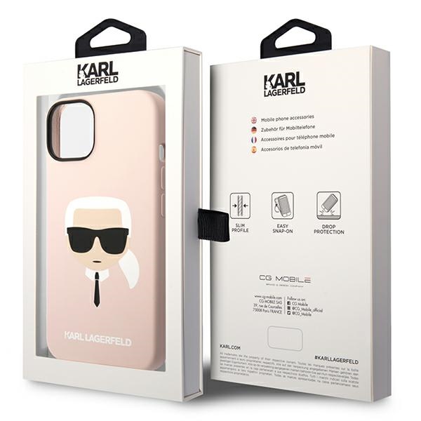 iTok webáruház - Karl Lagerfeld Karl Lagerfeld Silicone Karl's Head MagSafe szilikon tok iPhone 14 Plus készülékhez (világos rózsaszín) 8 Karl Lagerfeld Silicone Karl's Head MagSafe Case for iPhone 14 Plus (világos rózsaszín)