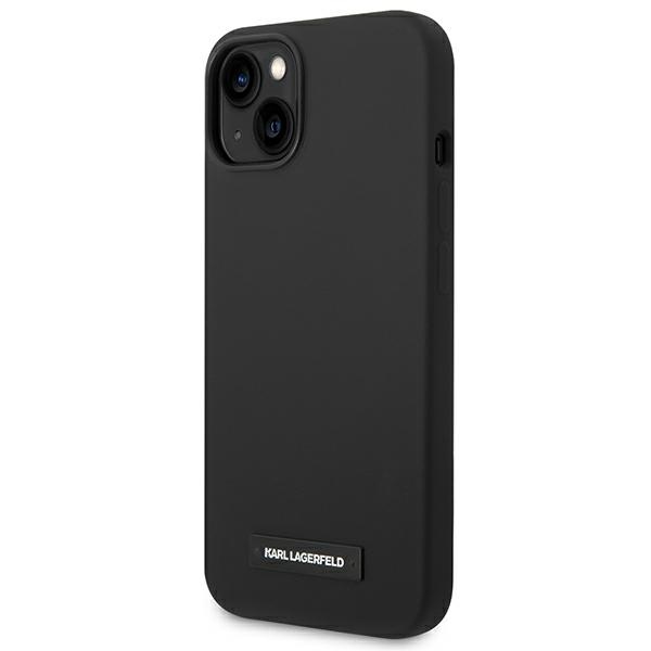 iTok webáruház - Karl Lagerfeld Karl Lagerfeld KLHMP14MSLMP1K Silicone Plaque MagSafe tok iPhone 14 Plus készülékhez – fekete 2 Karl Lagerfeld KLHMP14MSLMP1K iPhone 14 Plus 6.7 "hardcase black / black Silicone Plaque Magsafe