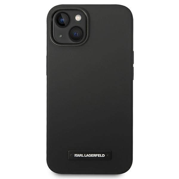 iTok webáruház - Karl Lagerfeld Karl Lagerfeld KLHMP14MSLMP1K Silicone Plaque MagSafe tok iPhone 14 Plus készülékhez – fekete 3 Karl Lagerfeld KLHMP14MSLMP1K iPhone 14 Plus 6.7 "hardcase black / black Silicone Plaque Magsafe