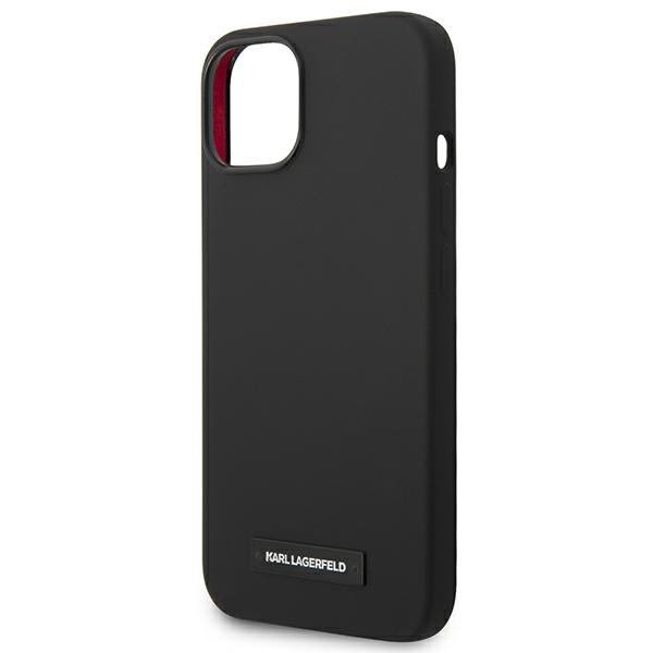 iTok webáruház - Karl Lagerfeld Karl Lagerfeld KLHMP14MSLMP1K Silicone Plaque MagSafe tok iPhone 14 Plus készülékhez – fekete 6 Karl Lagerfeld KLHMP14MSLMP1K iPhone 14 Plus 6.7 "hardcase black / black Silicone Plaque Magsafe