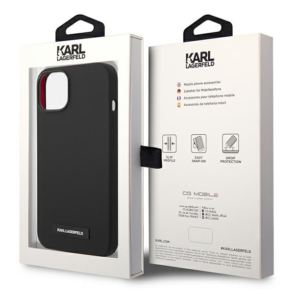 iTok webáruház - Karl Lagerfeld Karl Lagerfeld KLHMP14MSLMP1K Silicone Plaque MagSafe tok iPhone 14 Plus készülékhez – fekete 8 Karl Lagerfeld KLHMP14MSLMP1K iPhone 14 Plus 6.7 "hardcase black / black Silicone Plaque Magsafe