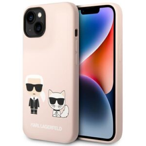 Karl Lagerfeld KLHMP14MSSKCI Silicone Karl & Choupette MagSafe tok iPhone 14 Plushoz