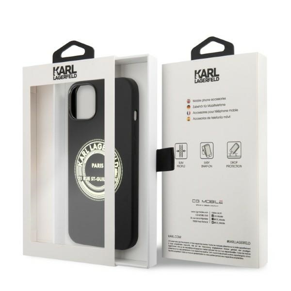 iTok webáruház - Karl Lagerfeld Karl Lagerfeld Silicone RSG szilikon tok iPhone 14 Plus készülékhez 8 Karl Lagerfeld KLHCP14MSRSGRCK iPhone 14 Plus 6.7 "hardcase black / black Silicone RSG