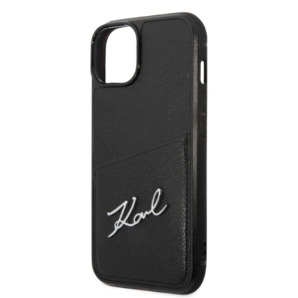 iTok webáruház - Karl Lagerfeld Karl Lagerfeld Signature Logo kártyatartós tok iPhone 14 Plus készülékhez (fekete) 6 Karl Lagerfeld Signature Logo Cardslot case for iPhone 14 Plus (fekete)
