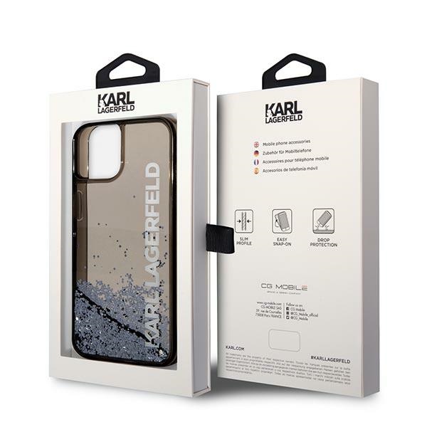 iTok webáruház - Karl Lagerfeld Karl Lagerfeld Liquid Glitter Elong tok iPhone 14 Plus tok (fekete) 8 Karl Lagerfeld Liquid Glitter Elong case for iPhone 14 Plus (fekete)