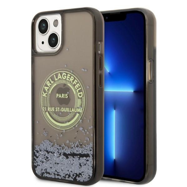 iTok webáruház - Karl Lagerfeld Karl Lagerfeld Liquid Glitter RSG tok iPhone 14 Plus készülékhez (fekete) 1 Karl Lagerfeld Liquid Glitter RSG case for iPhone 14 Plus (fekete)