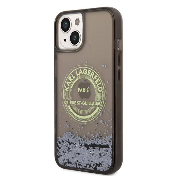 iTok webáruház - Karl Lagerfeld Karl Lagerfeld Liquid Glitter RSG tok iPhone 14 Plus készülékhez (fekete) 2 Karl Lagerfeld Liquid Glitter RSG case for iPhone 14 Plus (fekete)