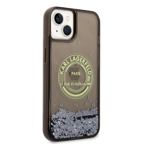 iTok webáruház - Karl Lagerfeld Karl Lagerfeld Liquid Glitter RSG tok iPhone 14 Plus készülékhez (fekete) 4 Karl Lagerfeld Liquid Glitter RSG case for iPhone 14 Plus (fekete)
