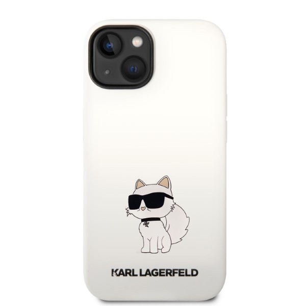 iTok webáruház - Karl Lagerfeld Karl Lagerfeld Silicone Choupette szilikon tok iPhone 14 Plus készülékhez (fehér) 3 Karl Lagerfeld Silicone Choupette case for iPhone 14 Plus (fehér)