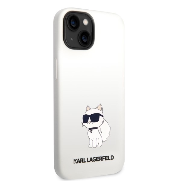 iTok webáruház - Karl Lagerfeld Karl Lagerfeld Silicone Choupette szilikon tok iPhone 14 Plus készülékhez (fehér) 4 Karl Lagerfeld Silicone Choupette case for iPhone 14 Plus (fehér)