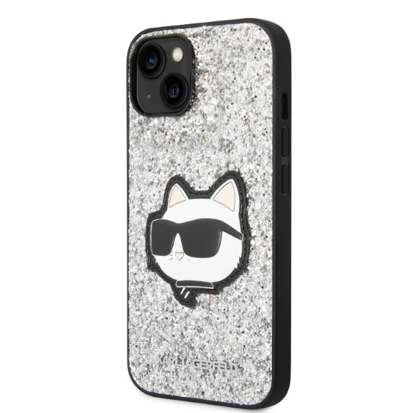 iTok webáruház - Karl Lagerfeld Karl Lagerfeld KLHCP14MG2CPS Glitter Choupette kemény tok iPhone 14 Plus készülékhez – ezüst 2 Karl Lagerfeld KLHCP14MG2CPS iPhone 14 Plus 6.7" silver/silver hardcase Glitter Choupette Patch